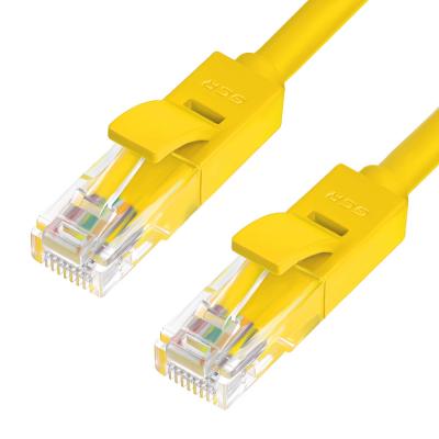 Greenconnect Патч-корд прямой, малодымный LSZH 0.5m UTP кат.5e, желтый, 24 AWG, литой, ethernet high speed 1 Гбит/с, RJ45, T568B, GCR-50701(GCR-50701)