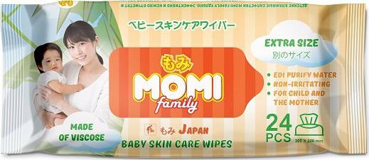 Детские влажные салфетки MOMI Family Extra Size 24 шт
