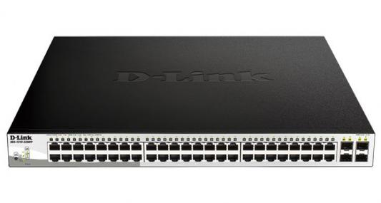 Коммутатор D-Link DGS-1210-52MPP/E1A Настраиваемый коммутатор WebSmart с 48 портами 10/100/1000Base-T и 4 портами 1000Base-X SFP (порты 1 – 48 с подде