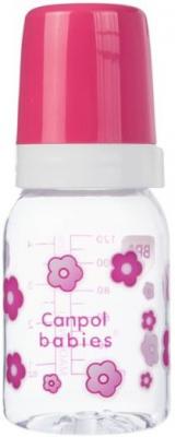 Бутылочка Canpol тритановая, с сил. соской, 120 мл, 3+ мес., арт. 11/820prz цвет розовый