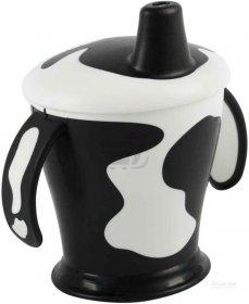 Поильник-непроливайка с ручками Canpol Little cow арт. 31/404, 9+ мес., 250 мл, цвет черный