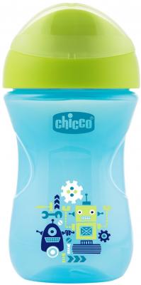 Поильник Chicco Easy Cup (носик ободок), 1 шт.,12 мес+, 266 мл., цвет синий, рис. робот, 340624221