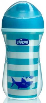 Чашка-поильник Chicco Active Cup (носик ободок), 14 +, 266 мл., 00006981200050, синий/акула