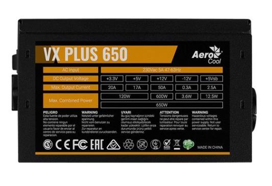 БП ATX 650 Вт Aerocool VX-650 PLUS