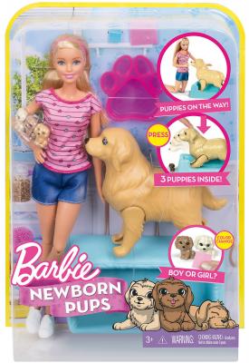 

Игровой набор Barbie (Mattel) "Кукла и собака с новорожденными щенками"