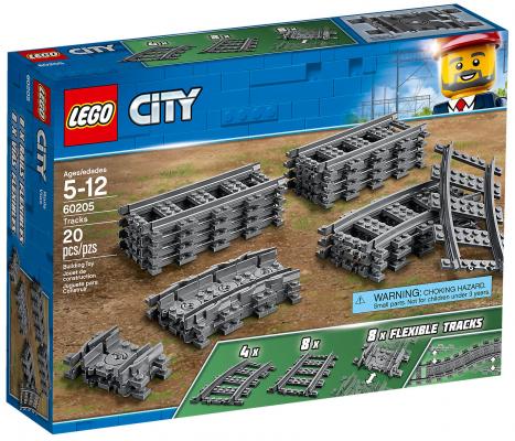 Конструктор LEGO City: Рельсы 20 элементов