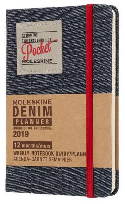 Еженедельник Moleskine Limited Edition DENIM WKNT Pocket 90x140мм 144стр. черный