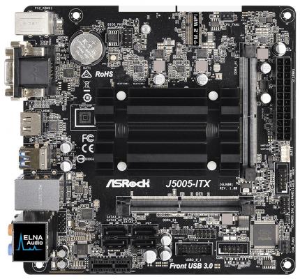 Материнская плата ASRock J5005-ITX с процессором Intel 2xDDR4 1xPCI-E 1x 4 mini-ITX Retail (90-MXB6D0-AOUYZ)