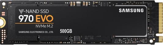 Твердотельный накопитель SSD M.2 500 Gb Samsung 970 EVO Read 3400Mb/s Write 2300Mb/s TLC (MZ-V7E500BW)