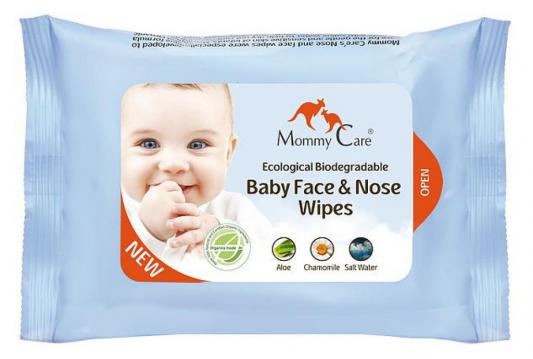 Салфетки влажные Mommy Care Nose and face wipers для лица детские 24 шт