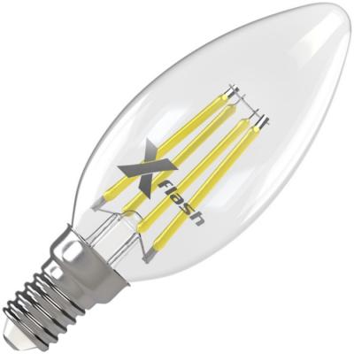 Лампа X-FLASH XF-E14-FL-C35-4W-4000K-230V  4Вт