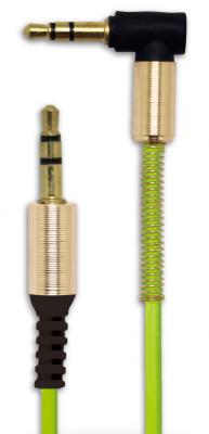 Belsis Кабель Jack 3.5 mm г-образная вилка - Jack 3.5 вилка, зеленый, стерео-аудио, 1.0 м (BS3009)
