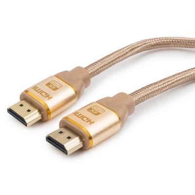 Кабель HDMI 3м Cablexpert CC-G-HDMI03-3M круглый золотистый (CC-G-HDMI03)