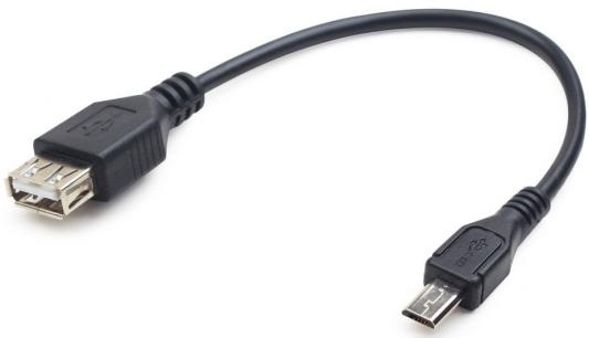 Кабель USB 2.0 microUSB Cablexpert A-OTG-AFBM-03 круглый черный