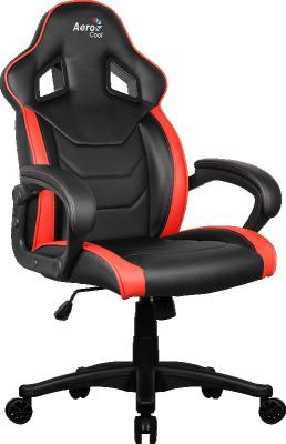 Кресло компьютерное игровое Aerocool AC60C AIR-BR , черно-красное, до 150кг, ШxГxВ : 65x74x113/120 см, газлифт 80 мм, механизм "бабочка"