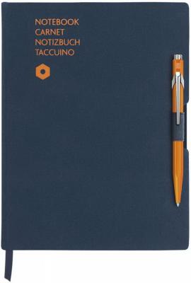Записная книжка Carandache Office (8491.404) синий A5 192стр. в компл.:ручка шариковая 849 оранжевый