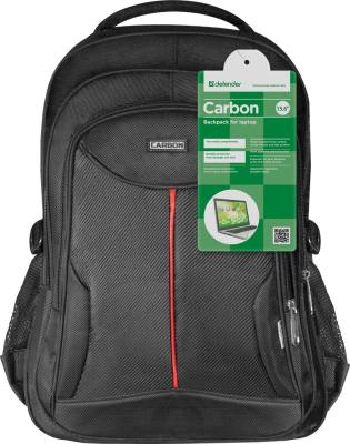 Рюкзак для ноутбука 15.6" Defender "Carbon" полиэстер черный 26077