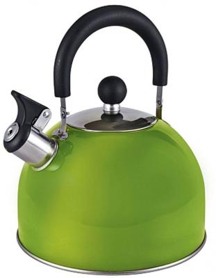 303-Aquarelle Чайник со свистком Endever. зеленый 3 литра, сталь с термопокрытием