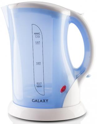 Чайник GALAXY GL0104 2200 Вт голубой белый 1.7 л пластик