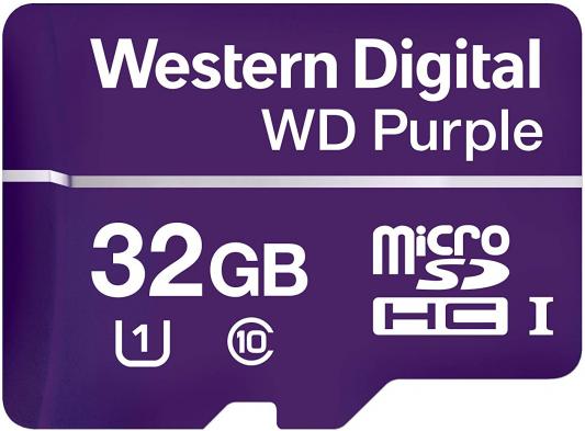 Карта памяти micro SDHC 32GB UHS-I WD Purple microSD WDD032G1P0A