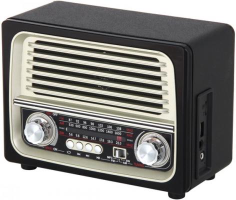 Радиоприемник MAX MR-370 AM/FM/SW Трехполосный радиоприемник, Разъемы USB/TF, BLUETOOTH, Выход. мощность 5W, цвет: Black/Gold