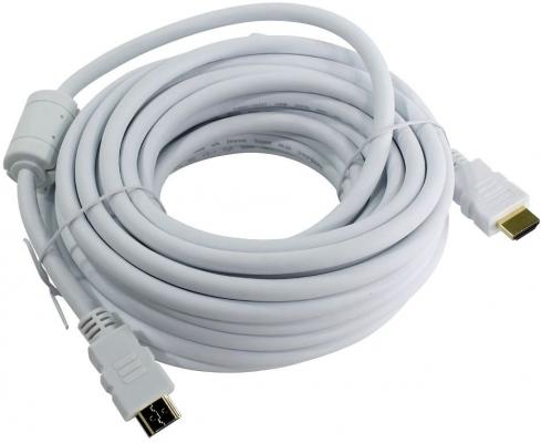 Кабель HDMI 10м AOpen ACG711DW-10M круглый белый кабель hdmi 5м aopen acg711dw 5m круглый белый