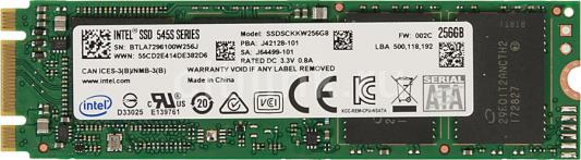 Твердотельный накопитель SSD M.2 256 Gb Intel 545s Series Read 550Mb/s Write 500Mb/s 3D NAND TLC (SSDSCKKW256G8 958690)