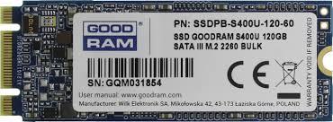 Твердотельный накопитель SSD M.2 120 Gb Goodram S400U Read 550Mb/s Write 450Mb/s TLC (SSDPB-S400U-120-60)