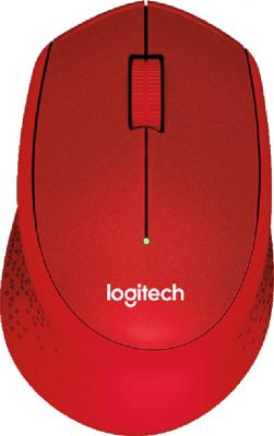Мышь Logitech M330 Silent Plus красный оптическая (1000dpi) беспроводная USB (2but)