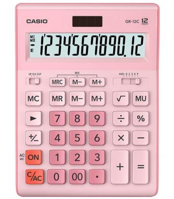 Калькулятор настольный CASIO GR-12C-PK 12-разрядный розовый