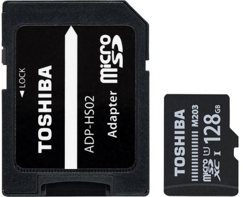 Флеш карта microSDXC 128Gb Class10 Toshiba THN-M203K1280EA M203 + adapter