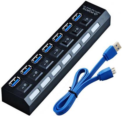 Концентратор USB 3.0 ORIENT BC-317 7 x USB 3.0 черный