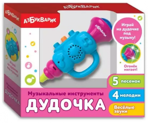 Интерактивная игрушка АЗБУКВАРИК Дудочка от 3 лет