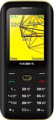 Мобильный телефон Texet TM-517R черный жёлтый 2.4"