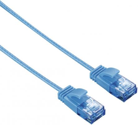 Патч-корд Hama Slim-Flexible UTP cat6 solid 0.75м синий RJ-45 (m)-RJ-45 (m)