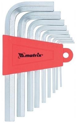 Набор ключей MATRIX 12303  имбусовых hex 1.5–10мм crv 9шт короткие сатин.