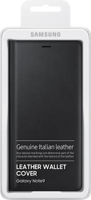 Чехол (флип-кейс) Samsung для Samsung Galaxy Note 9 Leather Wallet Cover черный (EF-WN960LBEGRU)