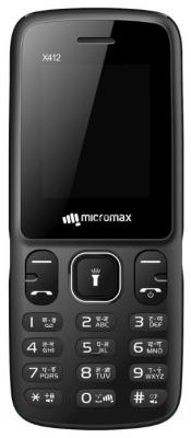 Мобильный телефон Micromax X412 черный/серый моноблок 3G 2Sim 1.77"