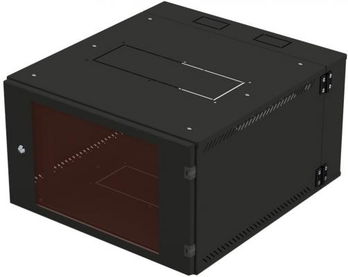Шкаф 19" настенный, 15U 600x660, двухсекционный, дверь стекло-металл, чёрный, NT WALLBOX PRO 15-66 B