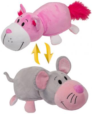 Мягкая игрушка Вывернушка 35 см 2в1 Розовый кот-Мышка