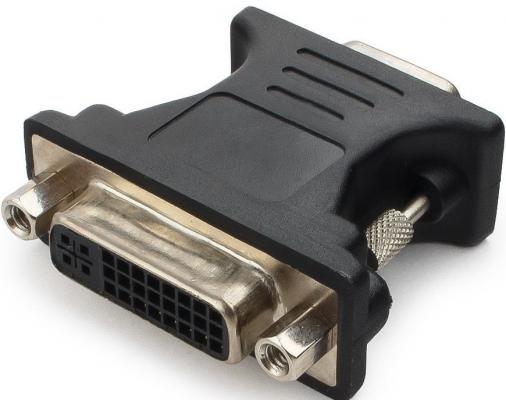 Cablexpert Переходник VGA-DVI, 15M/25F, черный, пакет (A-VGAM-DVIF-01) переходник