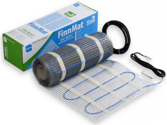 Теплый пол ENSTO FinnMat EFHFM130.1  нагревательный мат 4мм 130Вт 1м2 гарантия 10лет