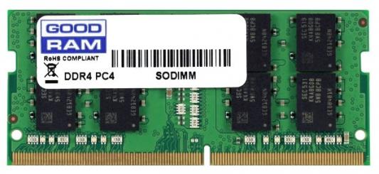 Оперативная память для ноутбука 8Gb (1x8Gb) PC4-19200 2400MHz DDR4 SO-DIMM CL17 Goodram GR2400S464L17S/8G
