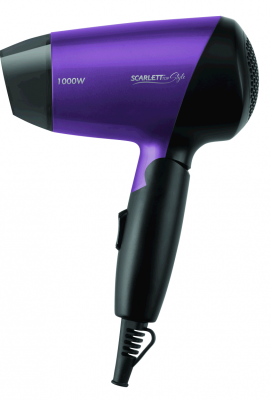 Фен Scarlett SC-HD70T15 чёрный фиолетовый