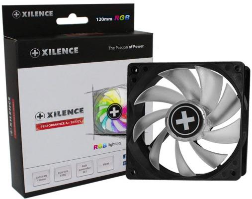XILENCE Performance A+ case fan, XPF120RGB-SET, 120mm LED + RGB Set Controller + M/B sync, Hydro bearing, PWM