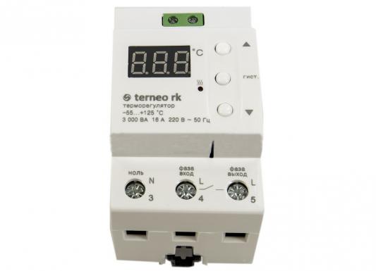 Терморегулятор TERNEO rk  с датчиком для систем нагрева. Термозащита. 7 000 ВА. 32 А. -55 до 125 °С.