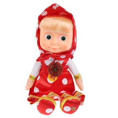 Мягкая игрушка кукла МУЛЬТИ-ПУЛЬТИ Маша пластик плюш красный 29 см