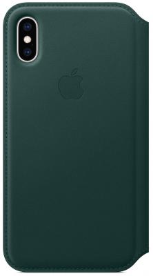 Чехол-книжка Apple "Leather Folio" для iPhone XS зеленый MRWY2ZM/A