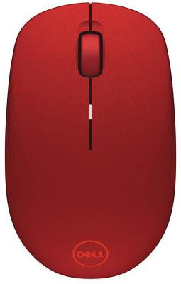 Мышь беспроводная DELL WM126 красный USB + радиоканал