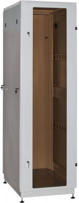 Шкаф 19" напольный 18U 600x800, дверь со стеклом, серый, 3ч, NT PRACTIC 2 MG18-68 G